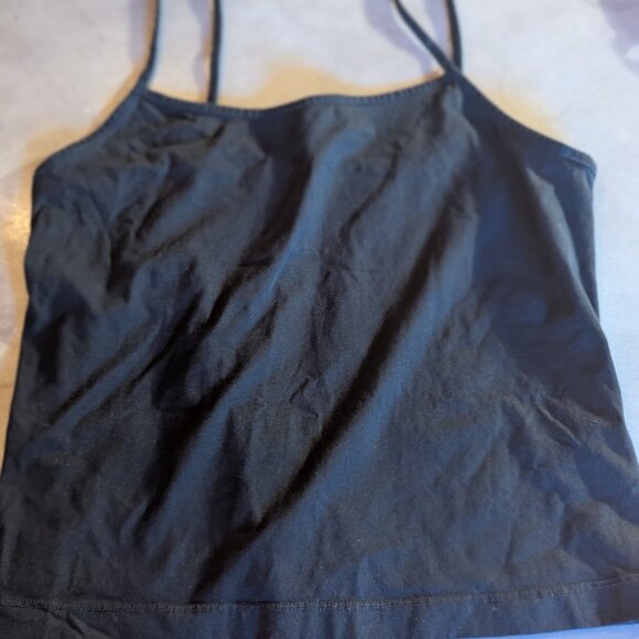 &OtherStories Strappy Scoop Neck Cotton Top | Black - Picture 6 of 16